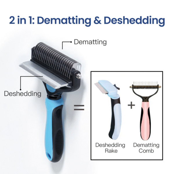 2 in 1 Dog Grooming Brush