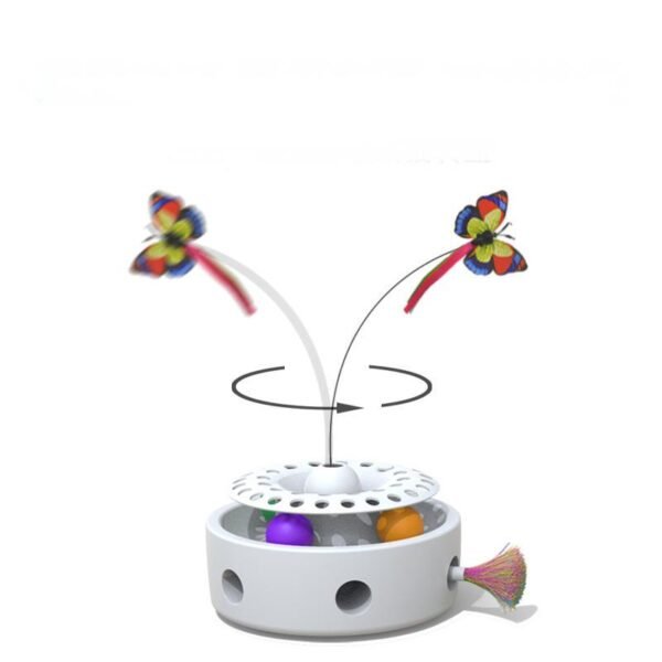 3 in1 Interactive Cat Toy with Butterfly Wand