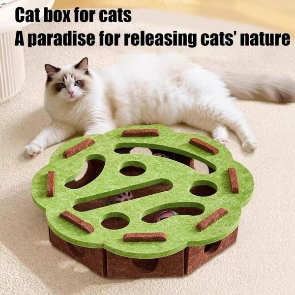 New Arrival Kitten Maze Digging Holes Felt Box