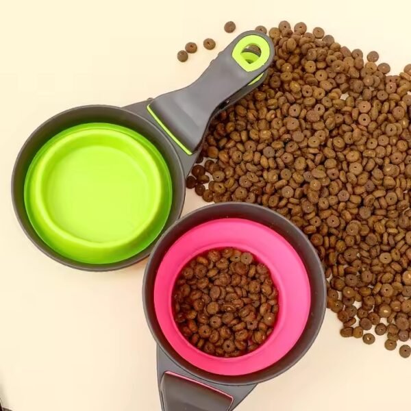 Collapsible Dog Food Scoop With Bag Clip