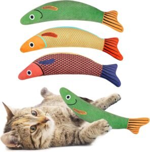3pcs Cat Catnip Toy Saury Fish