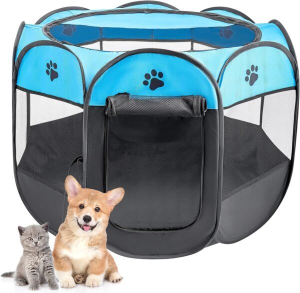 Foldable Pop Up Cat PlayPen 1 Foldable Pop Up Cat PlayPen