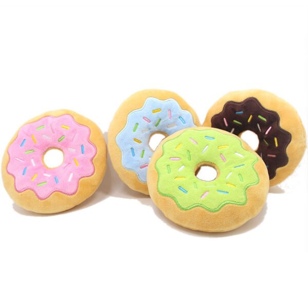 Donut Soft Squeaky Dog Toy